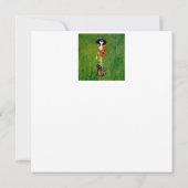 Gouden Blauwe Antieke Catrina Over Groene Gewassen Kaart (Achterkant)