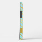 Gouden Blauwe Art Deco Geometrische Gepersonalisee Case-Mate iPhone Case (Achterkant / Rechts)