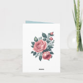 Gouden Blauwe Bloemen 25ste huwelijksverjaardag (Achterkant)