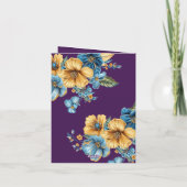 Gouden Blauwe Bloemen 25ste huwelijksverjaardag (Achterkant)