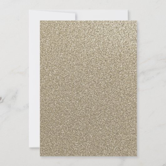 Gouden Blauwe Bloemen Sparkle 90ste Verjaardag Uit Kaart (Achterkant)