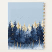 Gouden Blauwe Bomen Droom Verbeeld Geloven Planner (Achterkant)