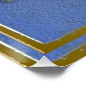 Gouden Blauwe Davidster Kunstpaneel Perfect Poster (Hoek)