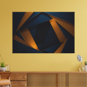 Gouden Blauwe Doolhof Canvas Afdruk (Insitu (Woonkamer))