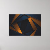 Gouden Blauwe Doolhof Canvas Afdruk (Voorkant)