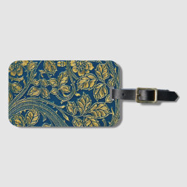 Gouden Blauwe Elegantie Bagagelabel