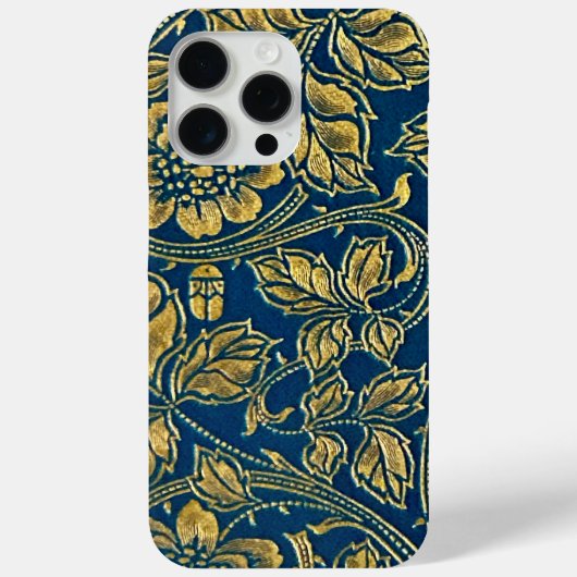 Gouden Blauwe Elegantie Case-Mate iPhone Case (Achterkant)