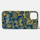 Gouden Blauwe Elegantie Case-Mate iPhone Case (Achterkant (horizontaal))