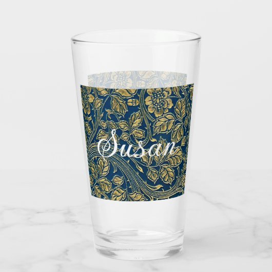 Gouden Blauwe Elegantie Glas (Achterkant)