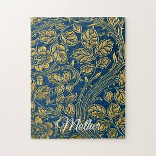 Gouden Blauwe Elegantie Puzzel