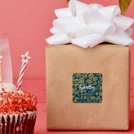 Gouden Blauwe Elegantie Sticker