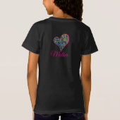 Gouden Blauwe Elegantie T-shirt (Achterkant)