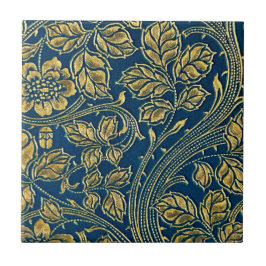 Gouden Blauwe Elegantie Tegeltje