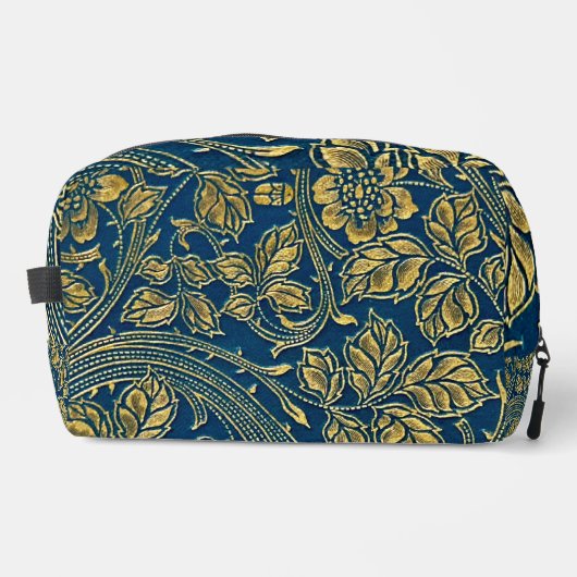 Gouden Blauwe Elegantie Toilettasje (Voorkant)