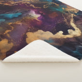 Gouden, Blauwe en Paarse Sherpa Deken (3/4)