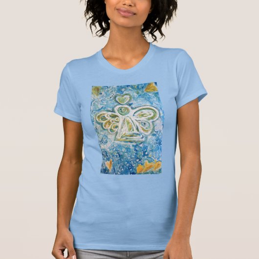 Gouden Blauwe Engel T-shirt (Voorkant) (Voorkant)