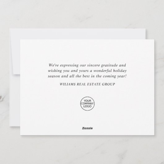 Gouden Blauwe Kerstavond Feestdagenkaart (Achterkant)