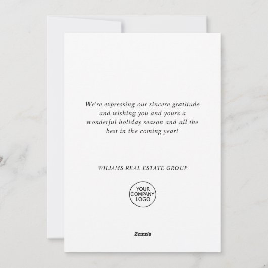 Gouden Blauwe Kerstavond Feestdagenkaart (Achterkant)