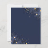 Gouden Blauwe Kerstmis Fotokaart (Achterkant)
