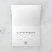 Gouden Blauwe Kerststerren Zakelijke Groet Feestdagen Kaart (Binnen)