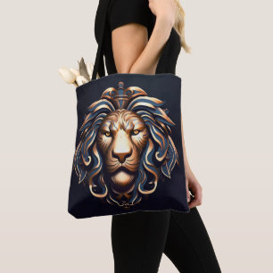 Gouden Blauwe Leeuw Tote Bag