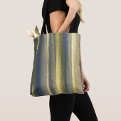 Gouden Blauwe Lijnen Aangepaste All-over-Print Can Tote Bag (Dichtbij)