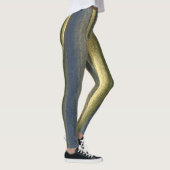 Gouden Blauwe Lijnen Aangepaste Leggings (Rechts)