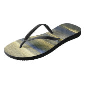 Gouden Blauwe Lijnen Aangepaste Volwassen, Slanke  Teenslippers (Schuin)