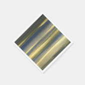 Gouden Blauwe Lijnen Cocktail Papier Servetten (Hoek)
