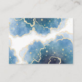 Gouden blauwe maan baby boy douche behuizing kaart (Achterkant)