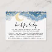 Gouden blauwe maan baby boy douche behuizing kaart (Voorkant)