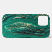 Gouden Blauwe Marmering: Vloeibare Kunst Case-Mate iPhone Case (Achterkant (horizontaal))