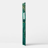Gouden Blauwe Marmering: Vloeibare Kunst Case-Mate iPhone Case (Achterkant / Rechts)
