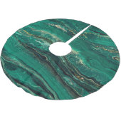 Gouden Blauwe Marmering: Vloeibare Kunst Kerstboom Rok (Gekanteld)