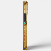 Gouden Blauwe Roos in Decoratieve Lijst Case-Mate iPhone Case (Achterkant / Rechts)