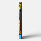 Gouden Blauwe Roos in Decoratieve Lijst Case-Mate iPhone Case (Achterkant / Links)