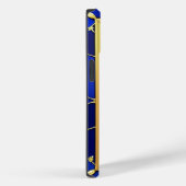 Gouden Blauwe Roos in Decoratieve Lijst Case-Mate iPhone Case (Achterkant / Rechts)