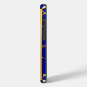 Gouden Blauwe Roos in Decoratieve Lijst Case-Mate iPhone Case (Achterkant / Links)