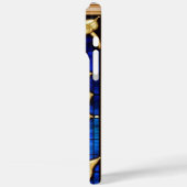 Gouden Blauwe Roos in Sierlijst Case-Mate iPhone Case (Achterkant / Links)