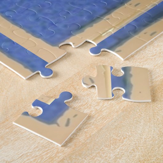 Gouden Blauwe Ster van David Art Panel Legpuzzel (Zijkant)