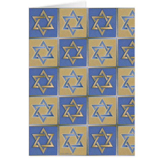 Gouden Blauwe Ster van David Kunstpanelen (Voorkant)