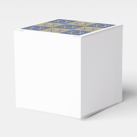 Gouden Blauwe Ster van David Kunstpanelen Bedankdoosjes (Voorkant Zijde)