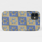 Gouden Blauwe Ster van David Kunstpanelen Case-Mate iPhone Case (Achterkant (horizontaal))