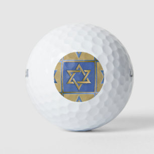 Gouden Blauwe Ster van David Kunstpanelen Golfballen