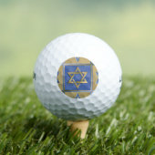 Gouden Blauwe Ster van David Kunstpanelen Golfballen (Insitu Shirt)
