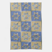 Gouden Blauwe Ster van David Kunstpanelen Theedoek (Verticaal)