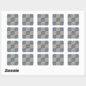 Gouden Blauwe Ster van David Kunstpanelen Vierkante Sticker (Vel)