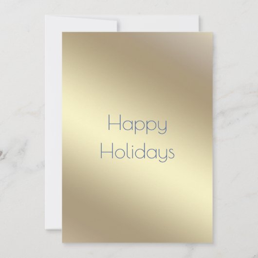 Gouden blauwe string lichten corporate Cocktail pa Kaart (Achterkant)