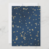 Gouden & Blauwe Twinkle Sterren Celestial Baby sho Kaart (Achterkant)
