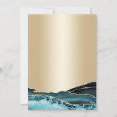 Gouden Blauwgroen agaat 70e verjaardag Kaart (Achterkant)